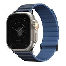 Ремень силиконовый Uniq REVIX Premium для Apple Watch 49/45/44/42MM, цвет прусский/туманно синий