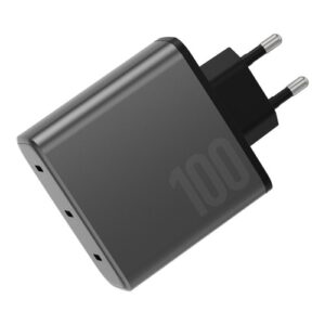Сетевая зарядка EnergEA AmpCharge GaN100 3C 100W - темно серый (Gunmetal)
