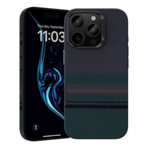 Чехол усиленный Benks Aurora ArmorPro Case built with Kevlar® для iPhone 16 Pro, принт арктическое ночное небо