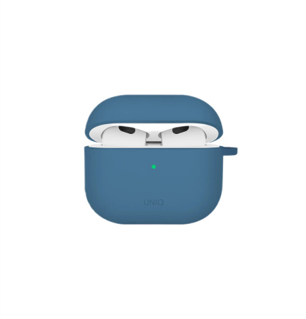 Силиконовый чехол с креплениями UNIQ NEXO Active Hybrid Silicon для AirPods 4 PACIFIC BLUE