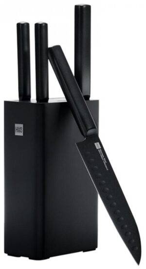 Набор металлических ножей Xiaomi HuoHuo (5 предметов) на подставке HU0076