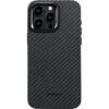 Чехол усиленный PITAKA MagEZ Pro 4 для iPhone 15 Pro Black/Grey Twill 1500D