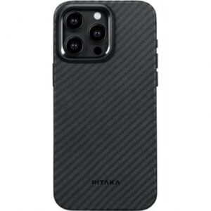 Чехол усиленный PITAKA MagEZ Pro 4 для iPhone 15 Pro Black/Grey Twill 1500D