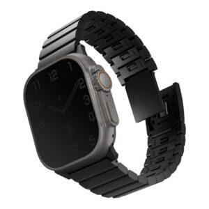 Стальной ремень Uniq STROVA MAG для Apple Watch 49/45/44/42, цвет черный (BLACK)