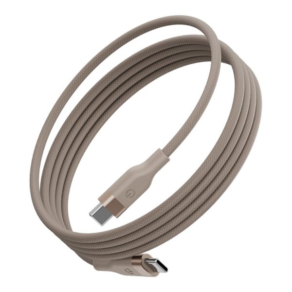 Кабель магнитный EnergEA HELIX MAGNETIC USB-C to USB-C 480MBPS, 100W 1.5M. – золотой (GOLD)