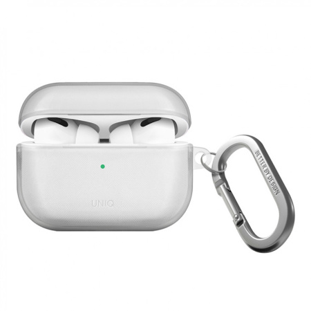 Чехол UNIQ для Airpods Pro 2 Glase TPU case with carabin Clear