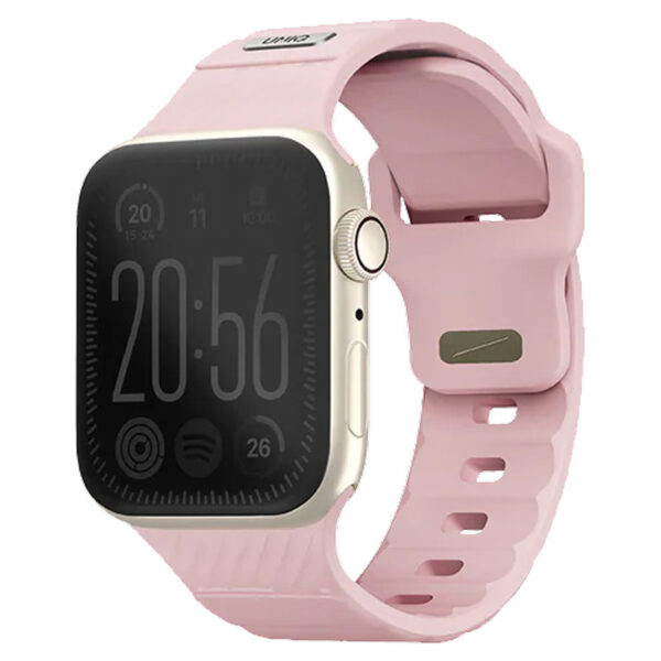 Ремень каучуковый Uniq STRIDE для Apple Watch 41/40/38, цвет бледно розовый (PALE PINK)