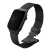 Стальной ремень мелкое плетение Uniq DANTE PRO для Apple Watch 49/45/44/42мм, цвет черный графит (GRAPHITE BLACK)