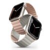 Ремень силиконовый Uniq REVIX для Apple Watch 42/41/40/38, цвет розовый/бежевый
