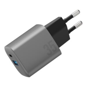 Сетевая зарядка EnergEA AmpCharge GaN35 1C-1A PD/QC3.0 35W - темно серый (Gunmetal)