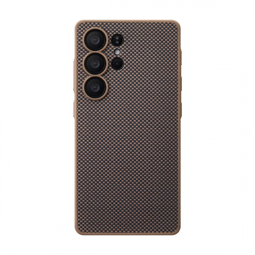 Чехол противоударный PITAKA PIN Button для Samsung Galaxy S25 Ultra, черно-золотой