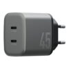 Сетевая зарядка EnergEA AmpCharge GaN45 2C PD/PPS/QC3.0 45W - темно серый (Gunmetal)