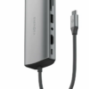 Адаптер EnergEA AluHub Max (11in1) USB C/ SD Card Reader/ Micro SD Reader/ 4 X USB-A/ 4K HDMI/ VGA/ 100W USB-C / 3.5MM Jack (Audio Only)- темно серый (Gunmetal)