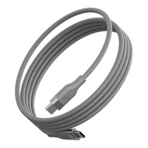 Кабель магнитный EnergEA HELIX MAGNETIC USB-C to USB-C 480MBPS, 100W 1.5M. – титан (NATURAL)