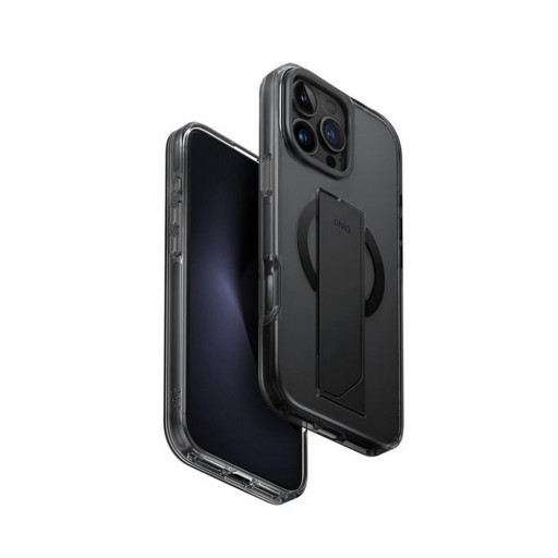Чехол UNIQ HYBRID HELDRO Max WITH CAMERA STAND (MagSafe) для iPhone 16 Pro SMOKE