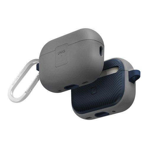 Чехол из полиуретана UNIQ CLYDE для AirPods Pro 2 CHALK GREY/MARINE BLUE