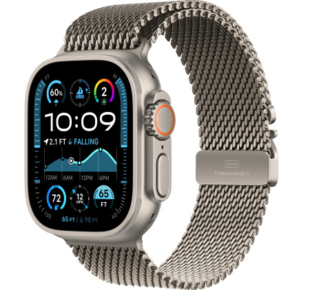 Смарт-часы Apple Watch Ultra 3 49mm Natural Ti Case with Titanium Milanese Loop M