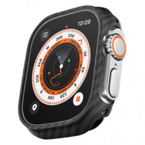 Чехол PITAKA Air Case для Apple Watch 49мм Ultra/Ultra 2, чёрно/серый (полоска)