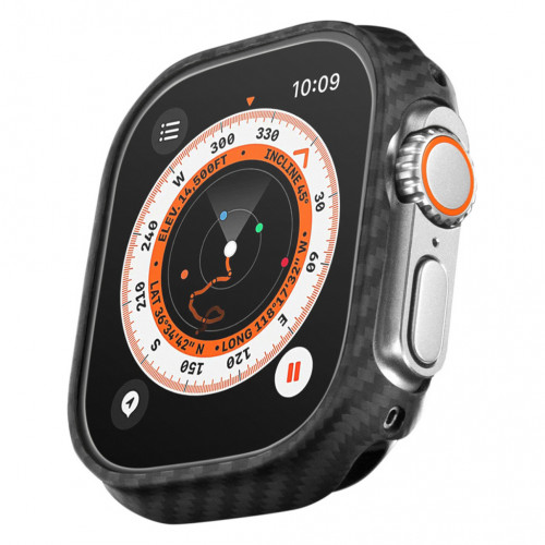 Чехол PITAKA Air Case для Apple Watch 49мм Ultra/Ultra 2, чёрно/серый (полоска)