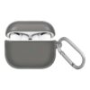 Чехол UNIQ для Airpods 3 Glase TPU case with carabin Smoke grey