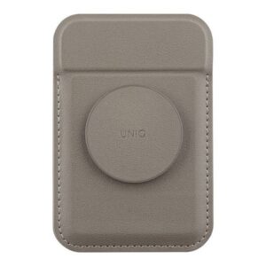Картхолдер-бумажник UNIQ FLIXA Magnetic card holder Pop-out Grip-stand Grey