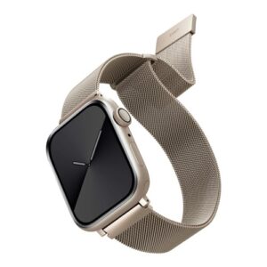 Стальной ремень мелкое плетение Uniq DANTE для Apple Watch 49/45/44/42, цвет сияющая звезда STARLIGHT