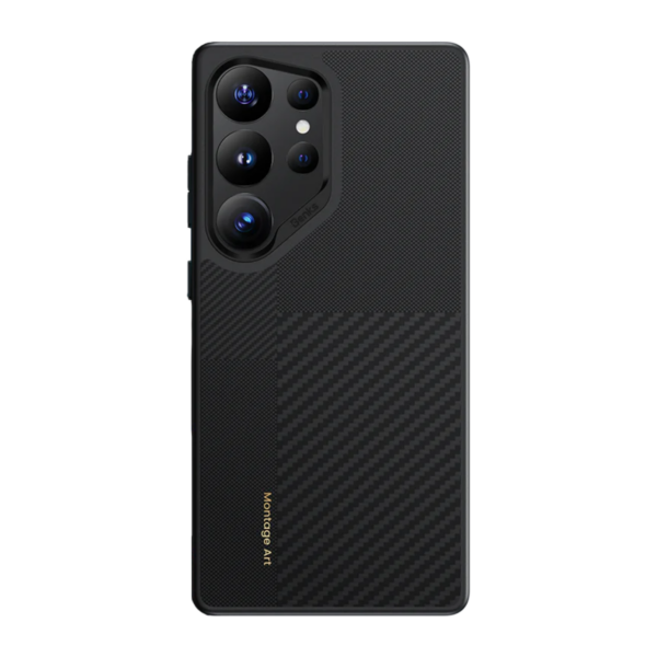 Чехол усиленный Benks Montage ArmorPro Case built with Kevlar® для Samsung Galaxy S25 Ultra, цвет черный кевлар (600D+1500D)