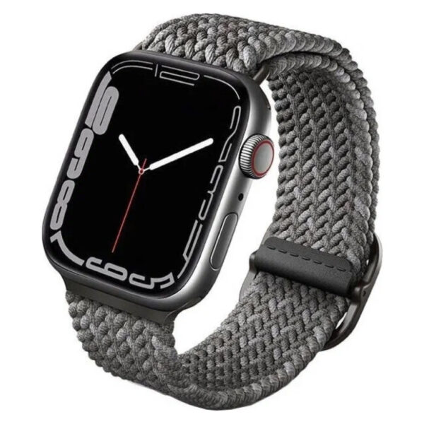Плетеный ремень UNIQ ASPEN DE для Apple Watch 49/45/44/42, цвет серая галька