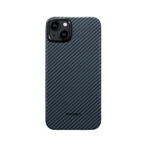 Чехол PITAKA MagEZ Case 4 для iPhone 15 черно-синий, кевлар (арамид)