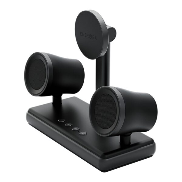 Настольная зарядка со стерео колонкой EnergEA MagAudio Stand, темно-серый (Gunmetal)