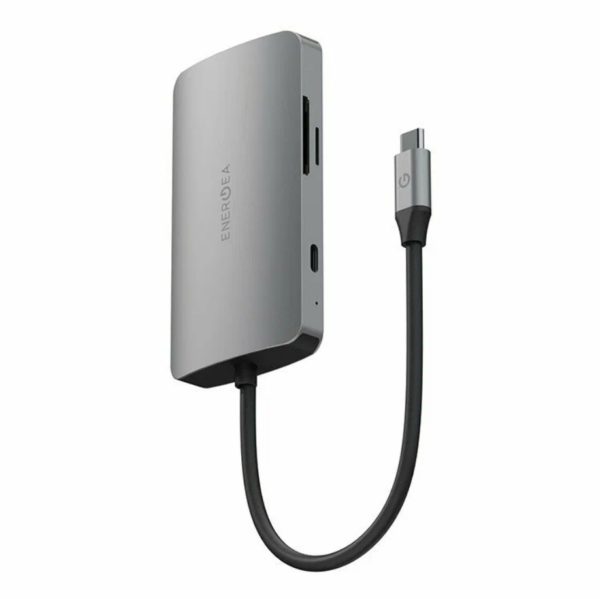 Адаптер EnergEA AluHub HD Pro 2 (8in1) USB C/ SD Card Reader/ Micro SD Reader/ 3 X USB-A/ 4K HDMI/ 100W USB-C /Ethernet Lan - темно серый (Gunmetal)