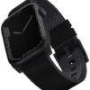 Кожаный влагоустойчивый ремень Uniq STRADEN для Apple Watch 49/45/44/42мм, цвет черный