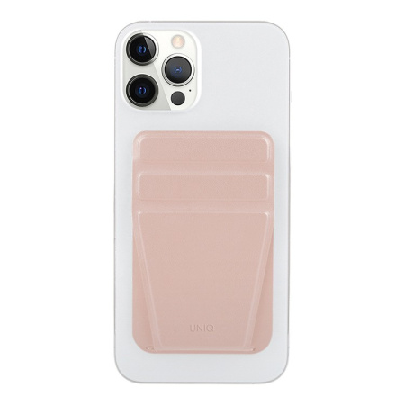 Чехол-подставка и бумажник UNIQ LYFT MagSafe для iPhone, цвет розовый