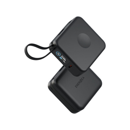 Ультратонкий внешний аккумулятор с кабелем EnergEA MagPac Mini Plus, 10000MAH MAGSAFE - Black