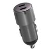 Автомобильная зарядка EnergEA AluDrive D60, USB-C + USB-С 66W - темно серый (Gunmetal)