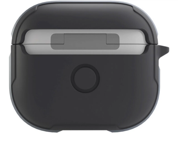 Чехол UNIQ для Airpods 3 Valencia TPU/Aluminium bumper +carabin Grey