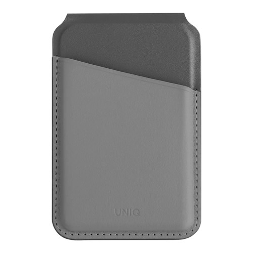 Чехол-подставка и бумажник UNIQ LYDEN DS MagSafe, цвет RHINO GREY/BLACK