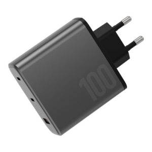 Сетевая зарядка EnergEA AmpCharge GaN100 2C1A 100W - темно серый (Gunmetal)