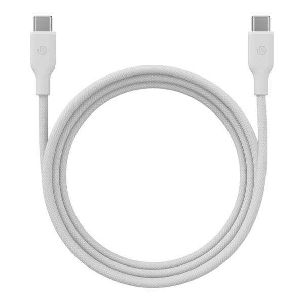 Кабель плетеный Benks D46 USB-C to USB-C 480 Mbps, 60W 1M. – белый (WHITE)