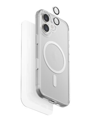 Чехол UNIQ для iPhone 17 набор ClearVue 360 ESSENTIAL чехол/стекло/защита камеры, цвет Clear