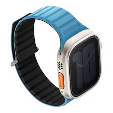 Ремень силиконовый Uniq REVIX EVO для Apple Watch 49/45/44/42MM, цвет синий/черный