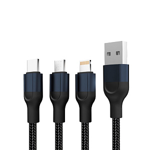Кабель Mocoll USB 3 in 1 Multi-Port (Micro/Type-c/Lighting)