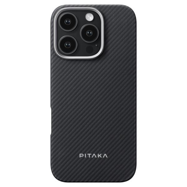 Чехол с кнопкой PITAKA Ultra-Slim Case (PitaTap) для iPhone 16 Pro Black/Grey