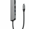 Адаптер EnergEA AluHub HD 3 (6in1) USB C/SD Card Reader/Micro SD Reader/ 2 X USB A/4K HDMI/ 60W USB-Cтемно серый (Gunmetal)
