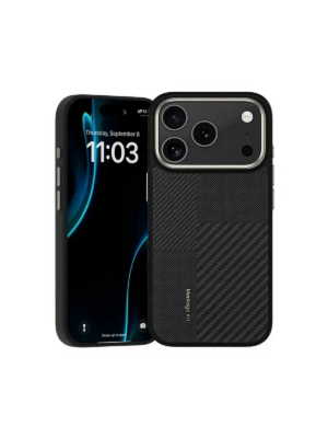 Усиленный чехол Benks Montage ArmorPro Case built with Kevlar для iPhone 17 Pro черный кевлар (600D+1500D)