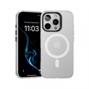 Чехол силиконовый Benks Lucid Armor Case (MagSafe) для iPhone 16 Pro, цвет прозрачный матовый (White)