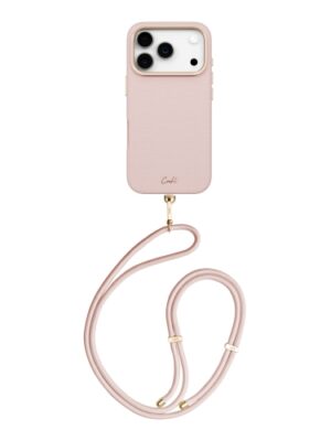 Чехол со шнурком UNIQ COEHL MIRELLE (MagSafe) для iPhone 17 Pro Max SHELL PINK
