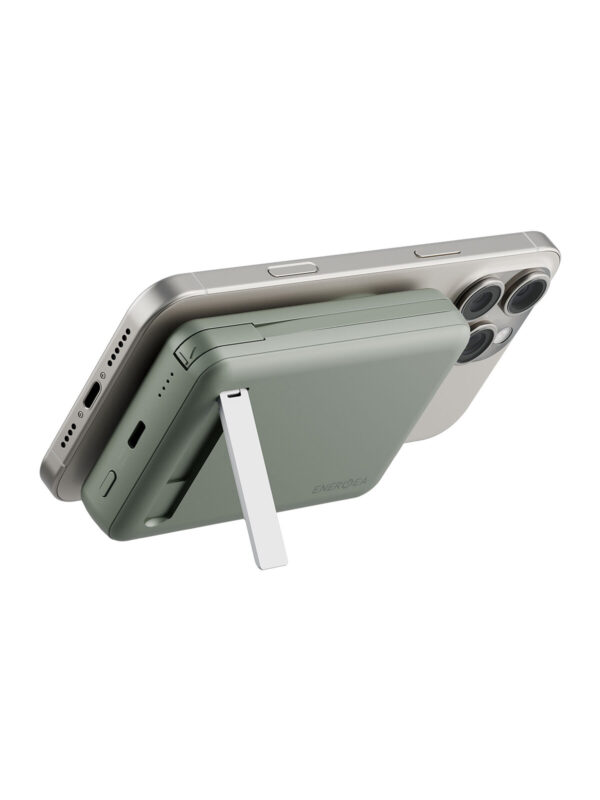 Внешний аккумулятор EnergEA MagPac PRO Plus 10000mAh ССС QI2 15W USB-C 20W с кабелем, бежевый