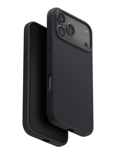 Чехол силиконовый UNIQ HYBRID LINO (MagSafe) для iPhone 17 Pro Max CHARCOAL GREY