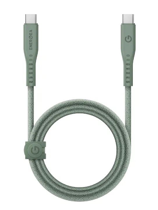 Energea Кабель +Ремешок Lasso 2in1 USB-C to USB-C cable PD240W 5A +Crossbody phone strap 1.5m Sand